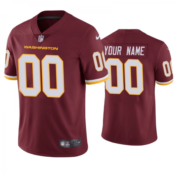 Washington Football Team Custom Vapor Limited Jersey Burgundy