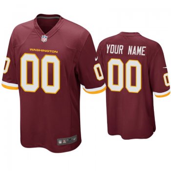 Washington Football Team Custom Game Jersey Burgundy