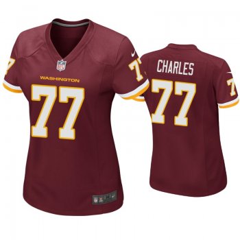 Women's Washington Football Team Saahdiq Charles Game Jersey Burgundy