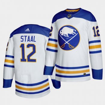 Eric Staal #12 Sabres 2020-21 Away Authentic Player White Jersey