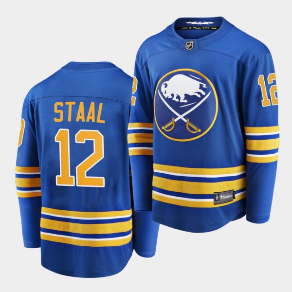 Eric Staal #12 Sabres 2020-21 Home Royal Breakaway Player Jersey