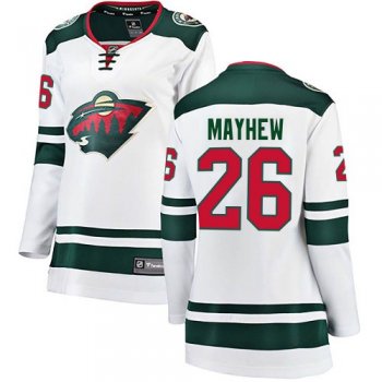 Women's Fanatics Branded Minnesota Wild Gerald Mayhew White Ized Away Jersey - Breakaway