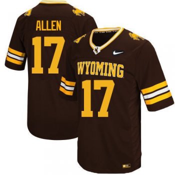 Wyoming Cowboys #17 Josh Allen Nike Jersey - Brown