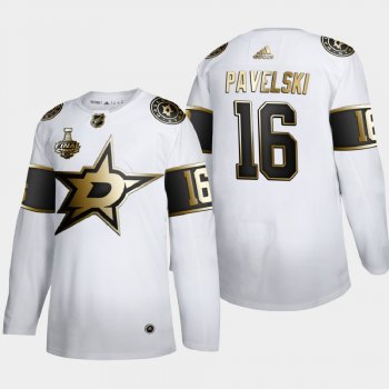 Men's Dallas Stars Joe Pavelski #16 2020 Stanley Cup Final Gold Limited White Jersey