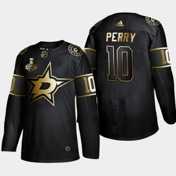 Men's Dallas Stars Corey Perry #10 2020 Stanley Cup Final Gold Limited Black Jersey