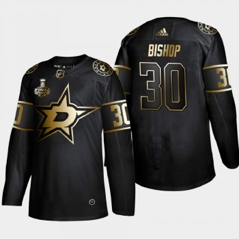 Men's Dallas Stars Ben Bishop #30 2020 Stanley Cup Final Gold Limited Black Jersey