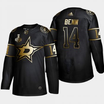 Men's Dallas Stars Jamie Benn #14 2020 Stanley Cup Final Gold Limited Black Jersey