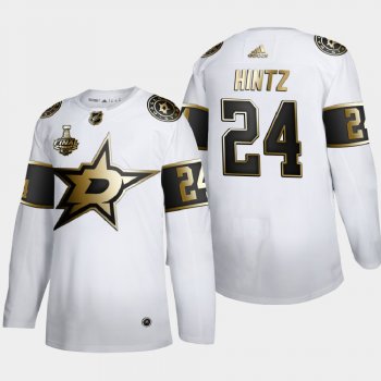 Men's Dallas Stars Roope Hintz #24 2020 Stanley Cup Final Gold Limited White Jersey