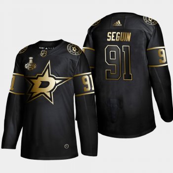 Men's Dallas Stars Tyler Seguin #91 2020 Stanley Cup Final Gold Limited Black Jersey