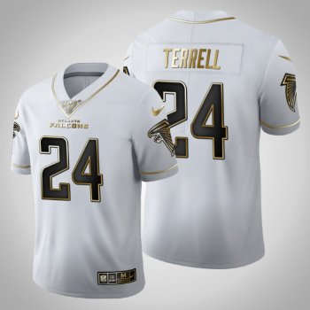 Atlanta Falcons #24 A.J. Terrell Jersey 2020 NFL Draft White Golden Edition - Men's