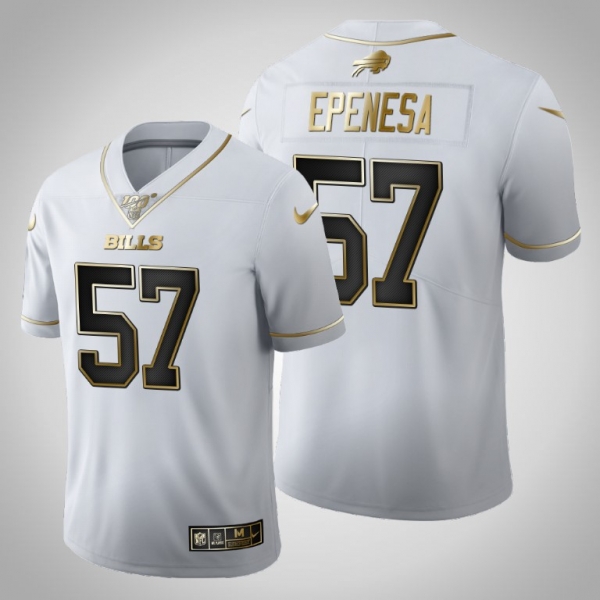 Buffalo Bills #57 AJ Epenesa Jersey 2020 NFL Draft White Golden Edition - Men's