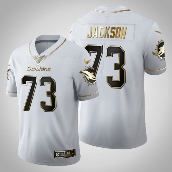 Miami Dolphins #73 Austin Jackson Jersey 2020 NFL Draft White Golden Edition - Men's