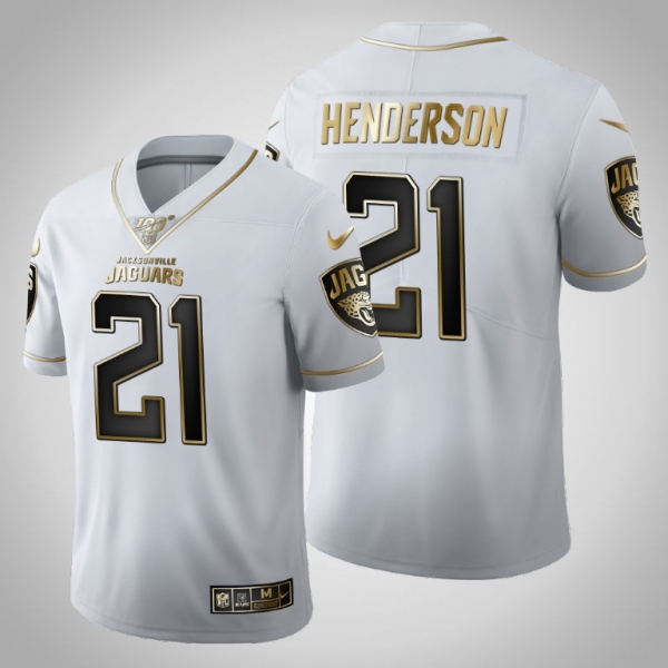 Jacksonville Jaguars #21 C.J. Henderson Jersey 2020 NFL Draft White Golden Edition - Men's