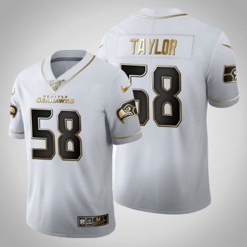 Seattle Seahawks #58 Darrell Taylor Jersey 2020 NFL Draft White Golden Edition - Men's