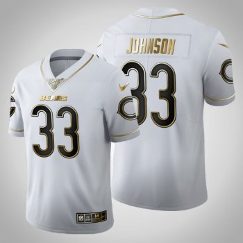 Chicago Bears #33 Jaylon Johnson Jersey 2020 NFL Draft White Golden Edition - Men's