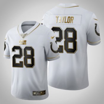 Indianapolis Colts #28 Jonathan Taylor Jersey 2020 NFL Draft White Golden Edition - Men's