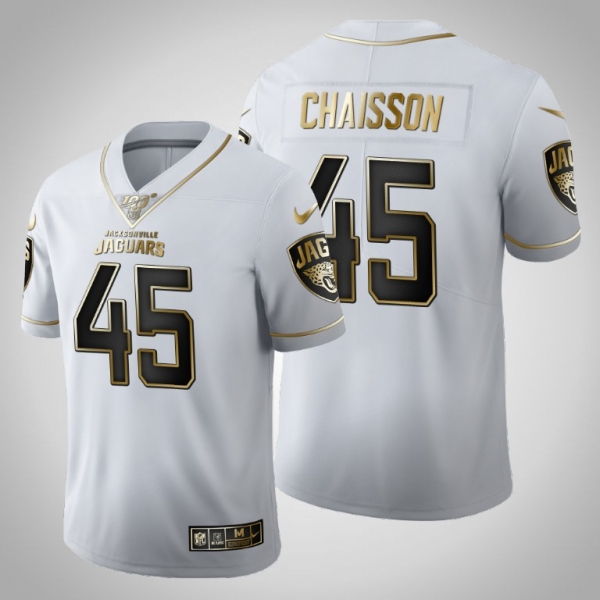 Jacksonville Jaguars #45 K’Lavon Chaisson Jersey 2020 NFL Draft White Golden Edition - Men's