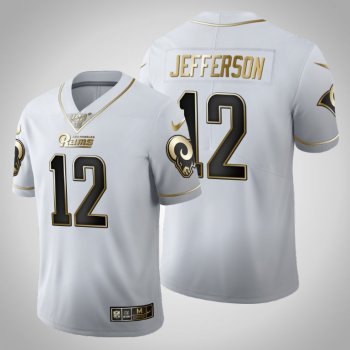 Los Angeles Rams #12 Van Jefferson Jersey 2020 NFL Draft White Golden Edition - Men's