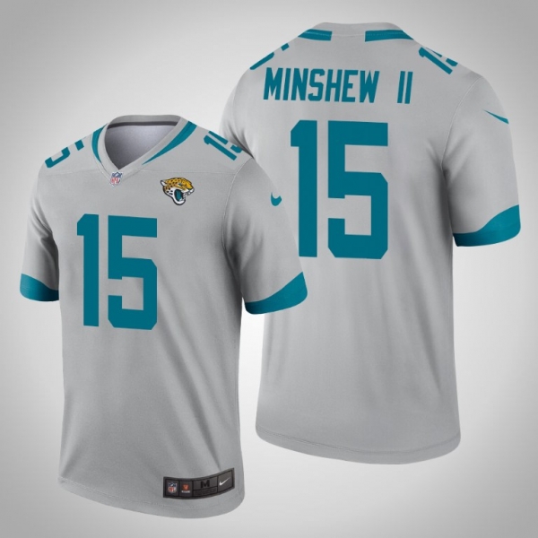 2019 Gardner Minshew Jaguars Nike Silver Inverted Legend Jersey