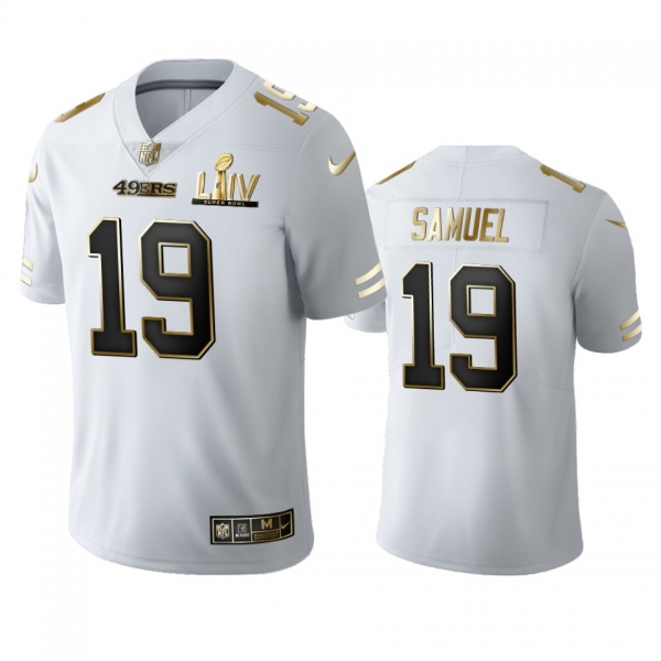 Deebo Samuel 49ers White Super Bowl LIV Golden Edition Jersey