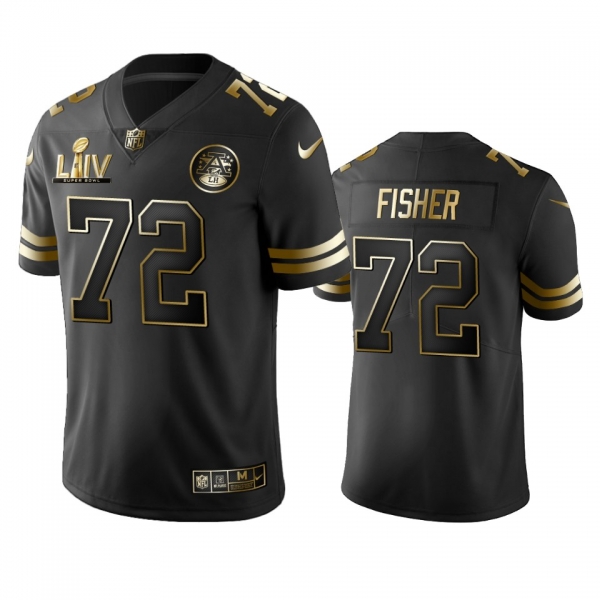 Eric Fisher Chiefs Black Super Bowl LIV Golden Edition Jersey