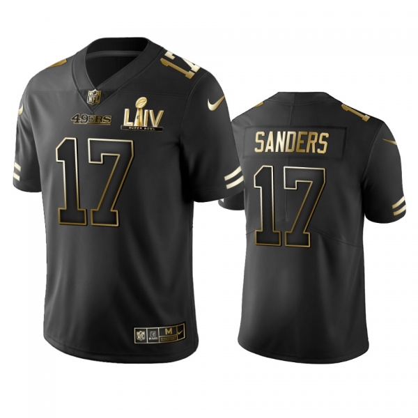 Emmanuel Sanders 49ers Black Super Bowl LIV Golden Edition Jersey