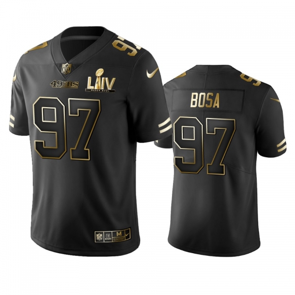 Nick Bosa 49ers Black Super Bowl LIV Golden Edition Jersey