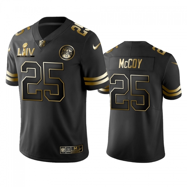 LeSean McCoy Chiefs Black Super Bowl LIV Golden Edition Jersey