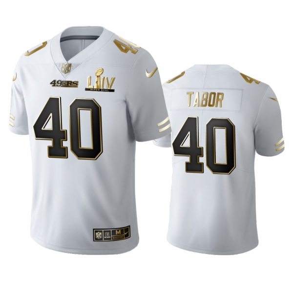 Teez Tabor 49ers White Super Bowl LIV Golden Edition Jersey