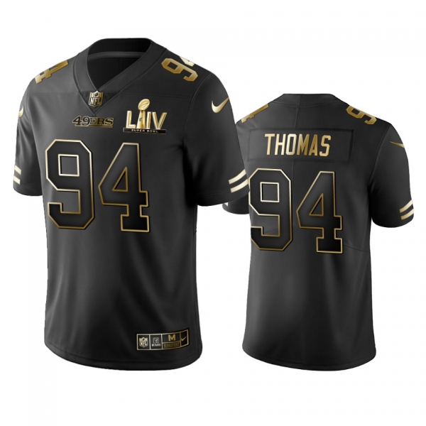 Solomon Thomas 49ers Black Super Bowl LIV Golden Edition Jersey