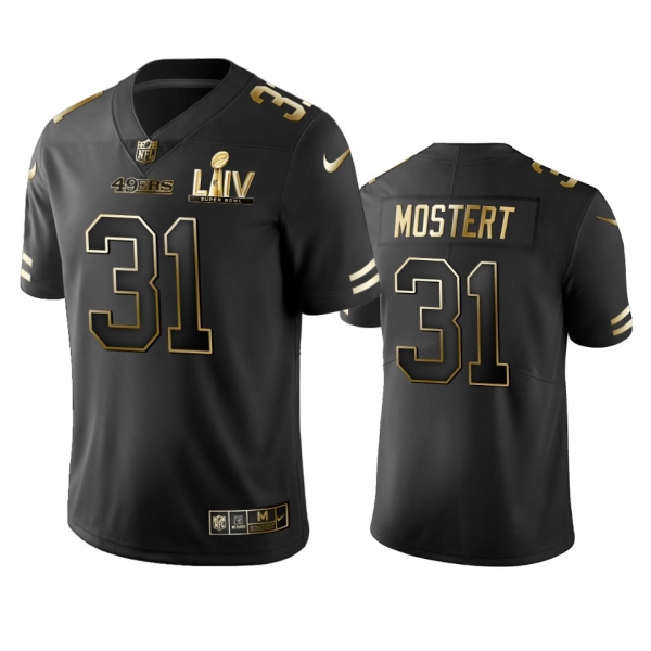 Raheem Mostert 49ers Black Super Bowl LIV Golden Edition Jersey