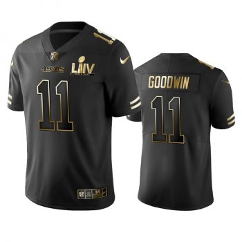 Marquise Goodwin 49ers Black Super Bowl LIV Golden Edition Jersey