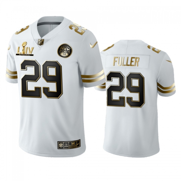 Kendall Fuller Chiefs White Super Bowl LIV Golden Edition Jersey