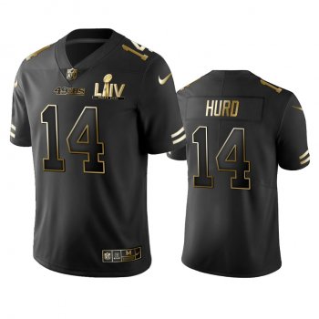 Jalen Hurd 49ers Black Super Bowl LIV Golden Edition Jersey