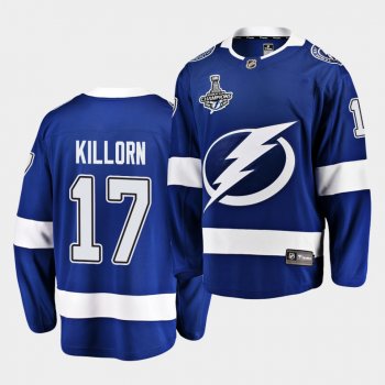 Tampa Bay Lightning Alex Killorn 2020 Stanley Cup Champions Home Blue Men Jersey