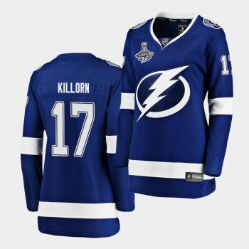 Tampa Bay Lightning Alex Killorn 2020 Stanley Cup Champions Home Blue Women Jersey