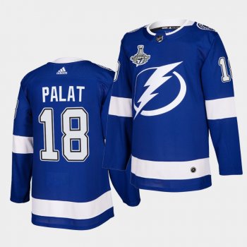 Tampa Bay Lightning Ondrej Palat 2020 Stanley Cup Champions Authentic Home Blue Men Jersey