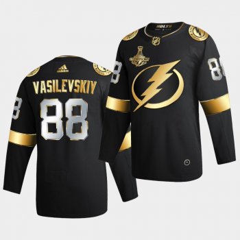 Tampa Bay Lightning Andrei Vasilevskiy 2020 Stanley Cup Champions Authentic Golden Limited Black Jersey