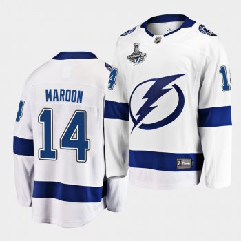 Tampa Bay Lightning Patrick Maroon 2020 Stanley Cup Champions Away White Men Jersey