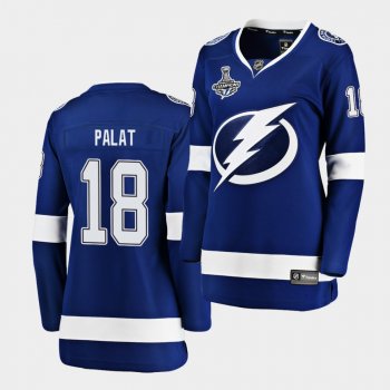 Tampa Bay Lightning Ondrej Palat 2020 Stanley Cup Champions Home Blue Women Jersey