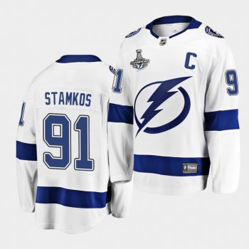 Tampa Bay Lightning Steven Stamkos 2020 Stanley Cup Champions Away White Men Jersey