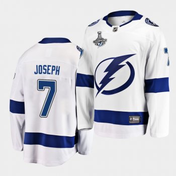 Tampa Bay Lightning Mathieu Joseph 2020 Stanley Cup Champions Away White Men Jersey