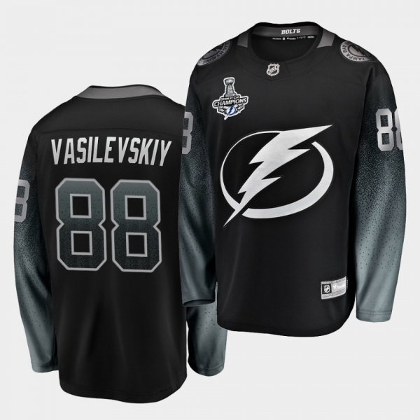 Tampa Bay Lightning Andrei Vasilevskiy 2020 Stanley Cup Champions Alternate Black Men Jersey