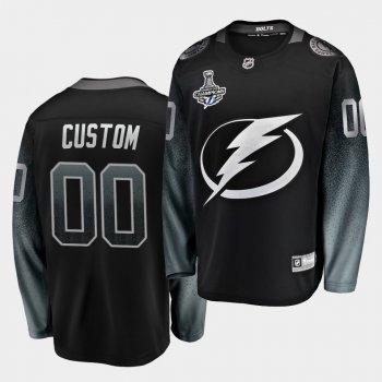 Tampa Bay Lightning Custom 2020 Stanley Cup Champions Alternate Black Men Jersey