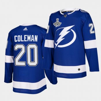 Tampa Bay Lightning Blake Coleman 2020 Stanley Cup Champions Authentic Home Blue Men Jersey