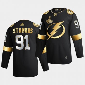 Tampa Bay Lightning Steven Stamkos 2020 Stanley Cup Champions Authentic Golden Limited Black Jersey