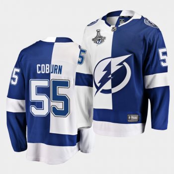 Tampa Bay Lightning Braydon Coburn 2020 Stanley Cup Champions Split Special Edition Black Men Jersey