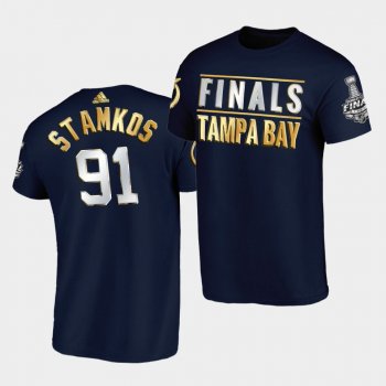 Steven Stamkos Lightning 2020 Stanley Cup Finals Golden Limited Navy T-Shirt