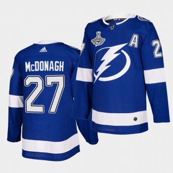 Tampa Bay Lightning Ryan Mcdonagh 2020 Stanley Cup Champions Authentic Home Blue Men Jersey