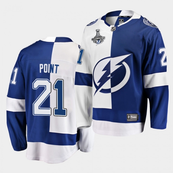 Tampa Bay Lightning Brayden Point 2020 Stanley Cup Champions Split Special Edition Black Men Jersey